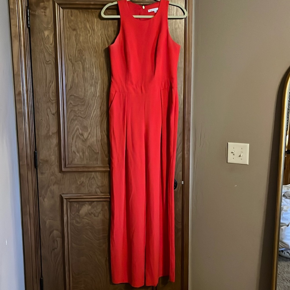 Trina Turk Red Wide Leg jumpsuit size 6